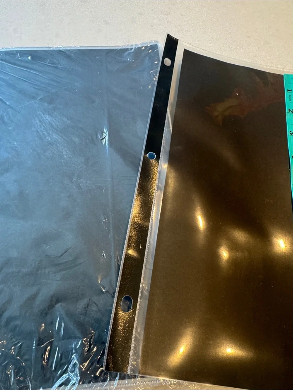 Black Plastic Sheet Protector for Binders - Unbranded 25 pc